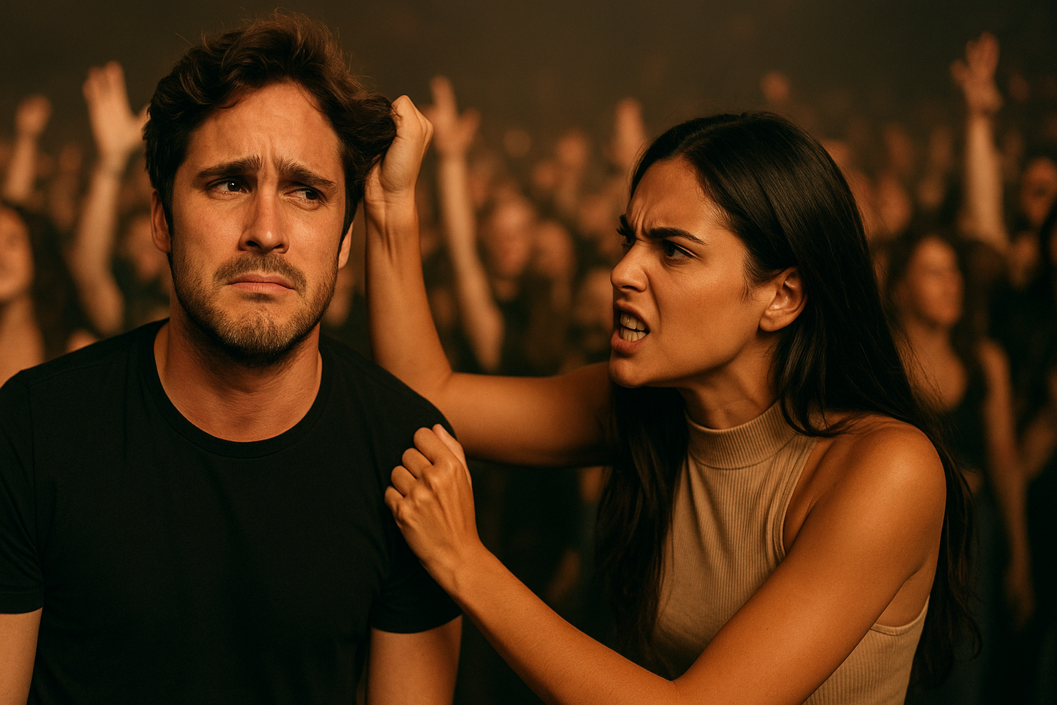 La novia de Diego Boneta protagoniza una agresión durante el concierto de Bad Bunny, lejos del amor