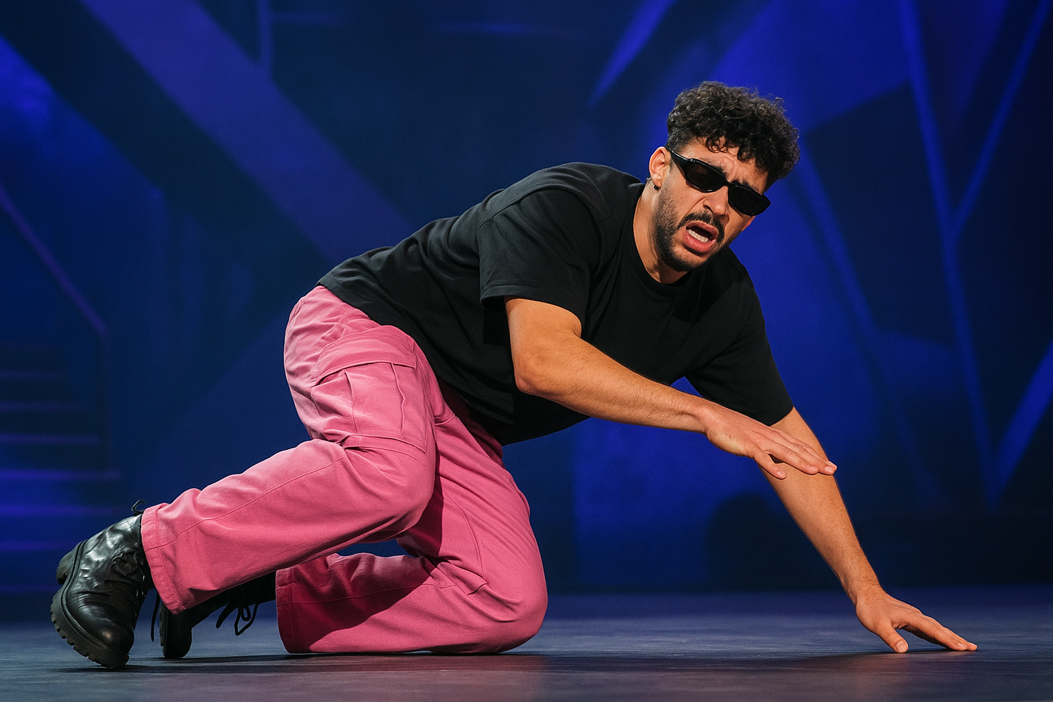 VIDEO: Bad Bunny tiene un percance leve en su debut en escenario de CDMX